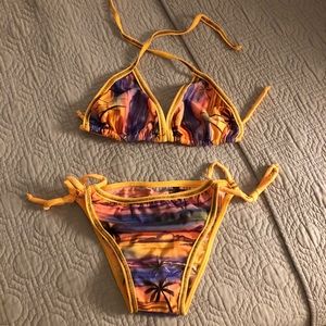 NWOT Bikini 👙 palm trees & Sunset. Custom made